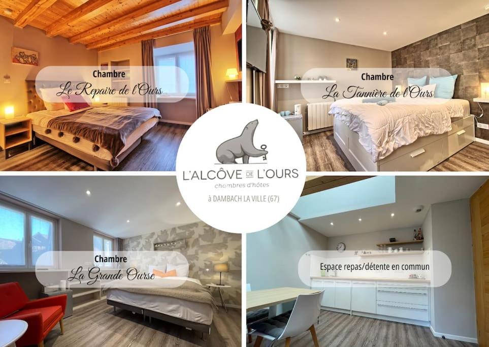 Le Repaire De L'Ours - L'Alcove De L'Ours - Chambre Cosy 2 Pers Dambach Exteriér fotografie